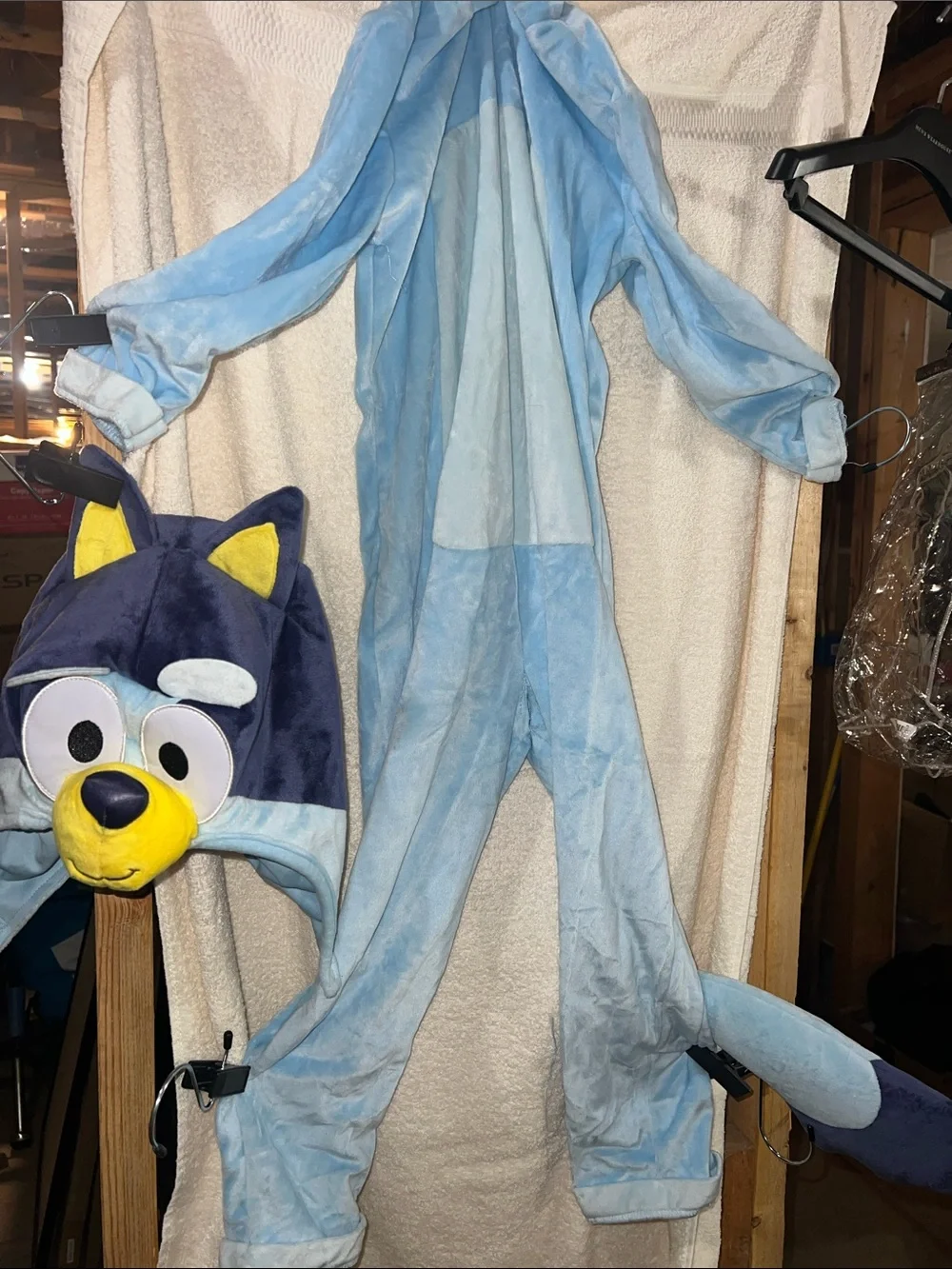 Bluey Character Costume/Cosplay  Jumpsuit with Detachable Hood & Tail Kids